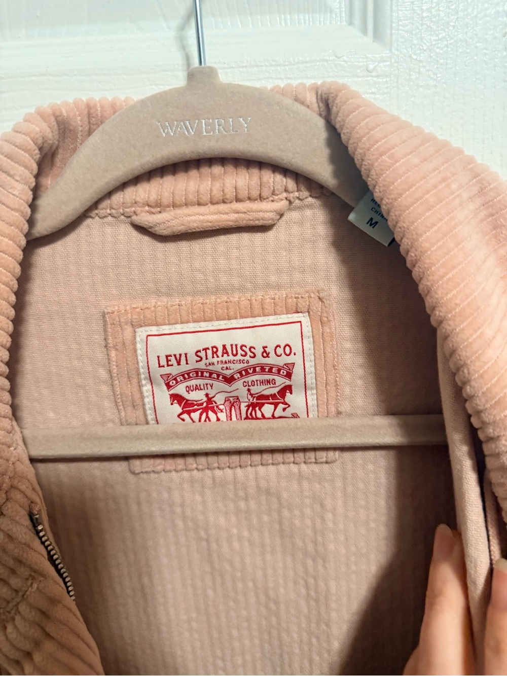 Levi's Women’s Corduroy Overshirt Jacket - Dusty Pink - Picture 3 of 3
